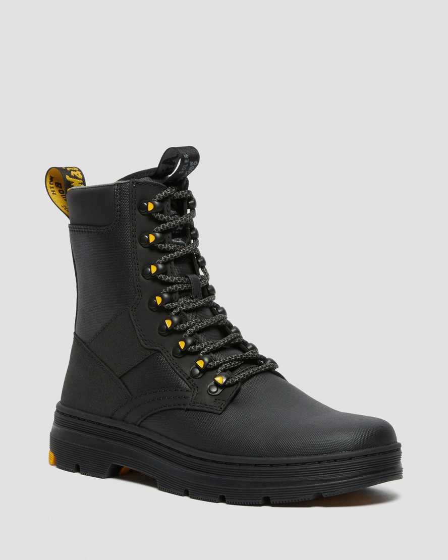 Dr. Martens Iowa Coated Canvas Mix Naisten Vapaa-ajan Nilkkurit - Mustat Nilkkurit [410-YDFSCQ]